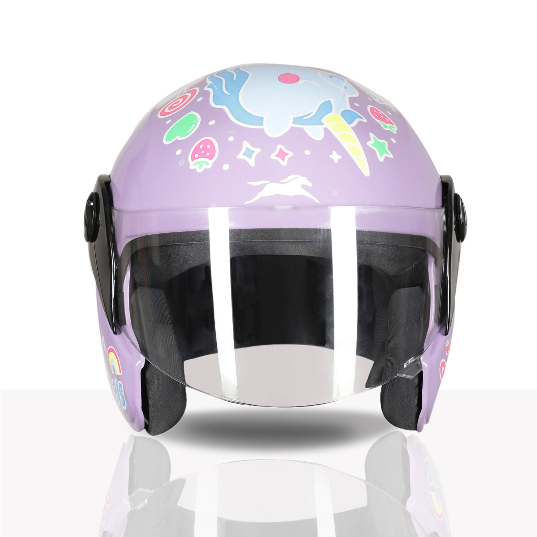 TVS Moto Jr. Kids Helmet |Fun Glow in the Dark Graphics | Lightweight ISI Certified ABS Shell| Removable Cheek Pads | Ideal Kids Bike Helmet for Cycle Scooter Daily Ride Comfort & Protection